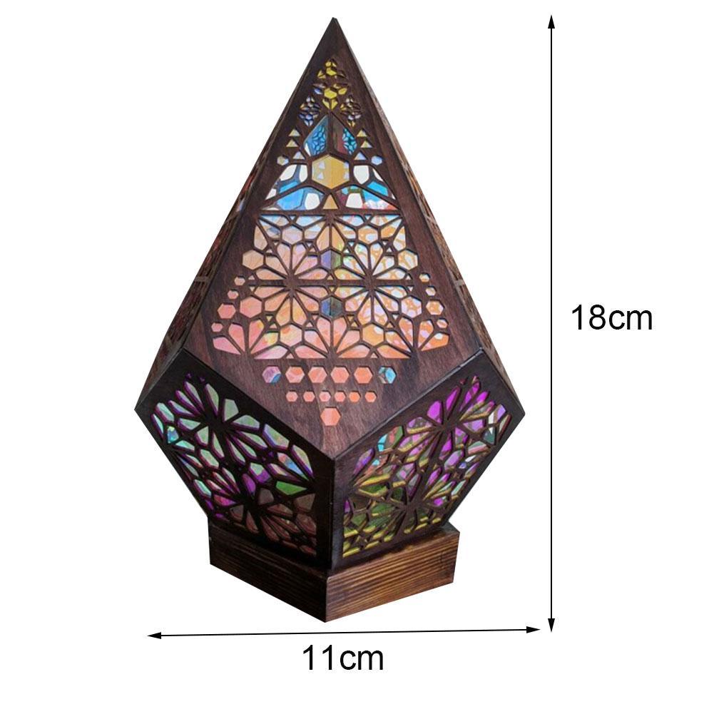 1PC Retro Starry Sky Floor Projection Lamp Bohemian Style Plastic LED Modeling Light Rainbow Projector Home Restaurant Decor