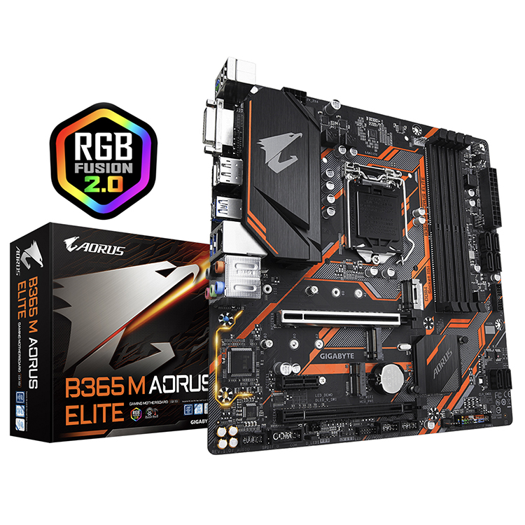 GIGABYTE B365 M AORUS ELITE материнская плата с чипсетом Intel B365 LGA 1151 Socket поддерживает процессоры Intel Core 9th и 8th Gen