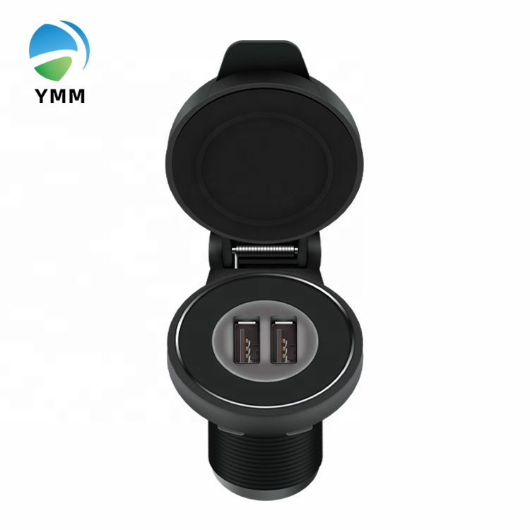 YMM YM1201 5V 2.1A 3.1A 4.2A светодиодный дисплей двойной USB Автомобильное зарядное устройство с пылезащитной крышкой