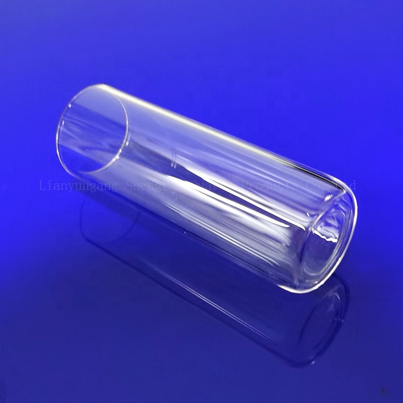 One end closed high quality and high pressure domed quartz glass test tube