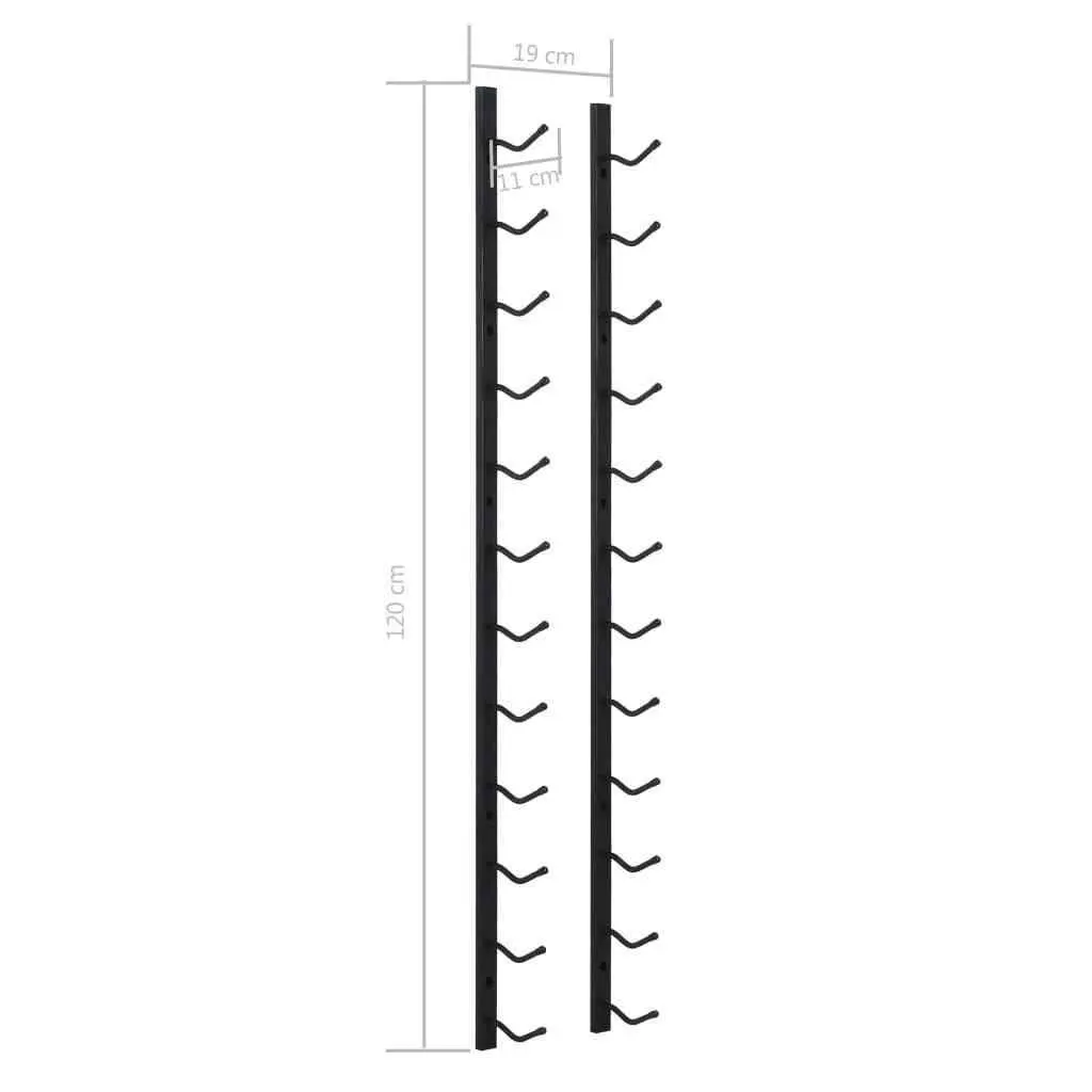 Home Metal Wall Mounted Wine Rack display for home bar restaurant