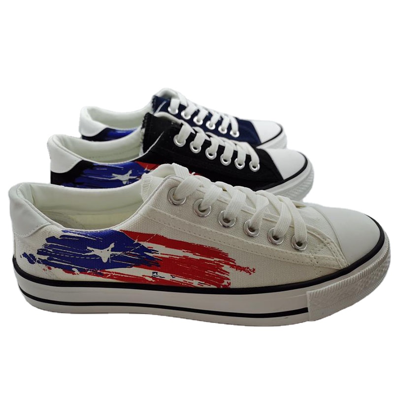 Classic Style Lace Up Canvas Shoes Low Cut Flat Men Casual Shoes