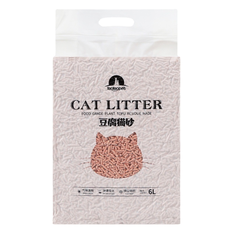 6L Green Tea Flavor Non-toxic Plant Fiber Variety Cat Litter Tofu Cat Litter Premium Bean Curd Cat Litter