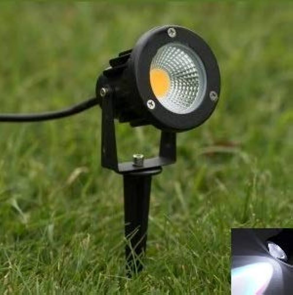 5W Low Voltage Landscape Lights Outdoor 12V DC LED Landscape Lighting 3000K Warm White Waterproof Garden Spotlights