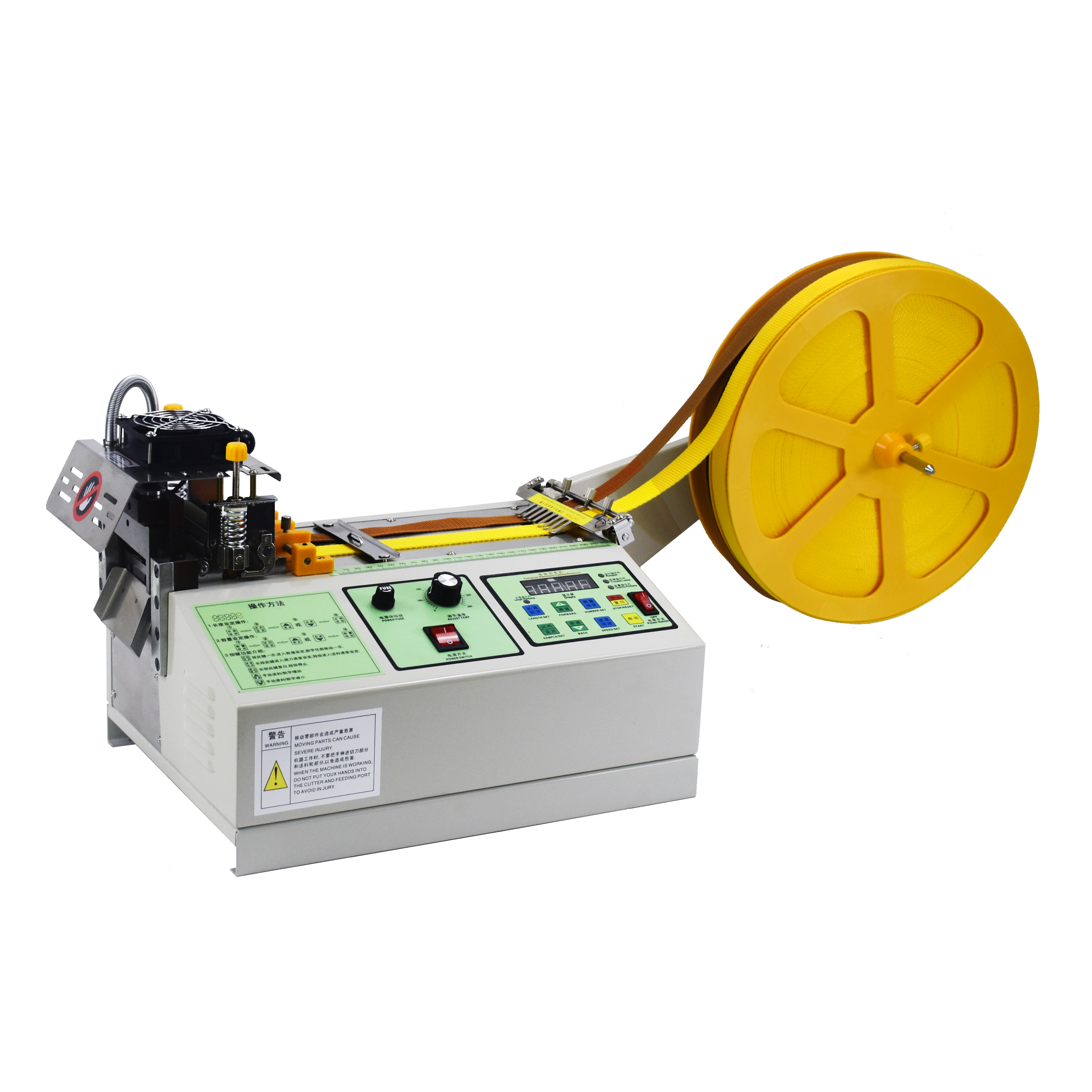 Computer hot and cold automatic belt cutting machine zipper velcro webbing machine barbed elastic belt breaking machine