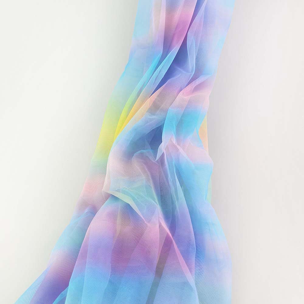 New color digital printed poly deco mesh