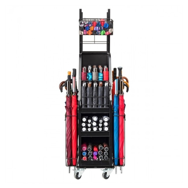 Retail store metal umbrella holder stand