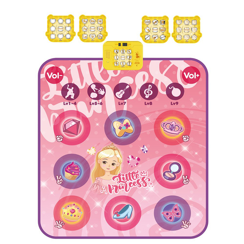Hot selling Dance Play Mat Game Toy Light Up Dance Pad with Wireless Bluetooth in Music 9 Game Modes dancing mat for kids