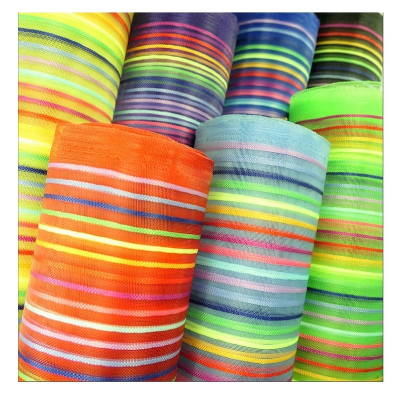Nylon Mesh Striped For Stroller Handbags Bags Filing Pen Makeup Shoes and Hats