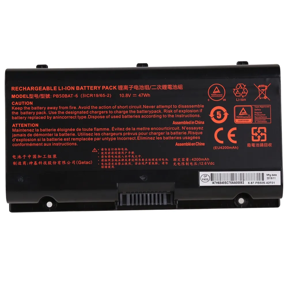 Genuine PB50BAT-6 Battery for Clevo Powerspec 1520 1720 PB71EF-G PB70EF-G PB51RF-G NP8371 laptop batteries