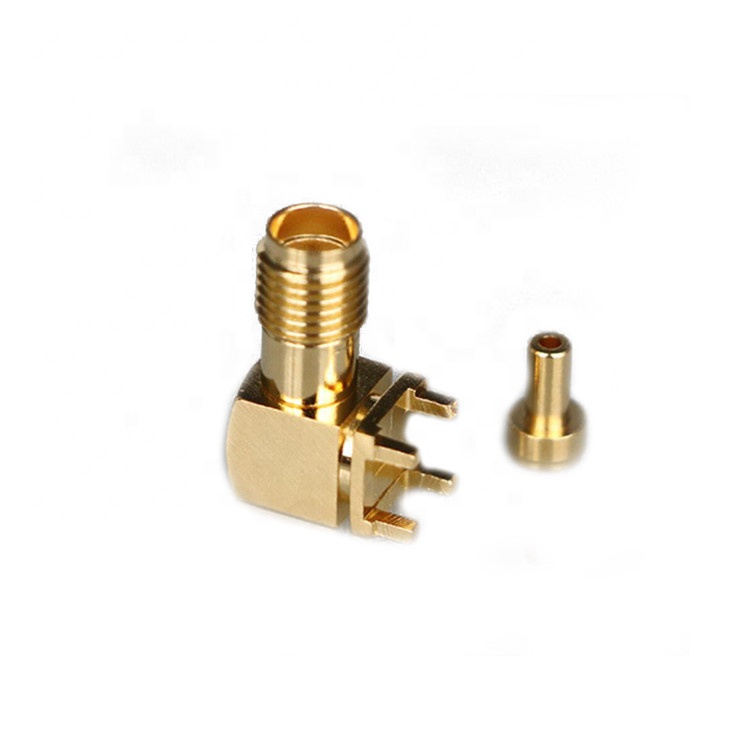 Gsm Gps Wireless Antenna Pcb 90 Degree Socket SMA Female Right Angle PCB Mount Connector