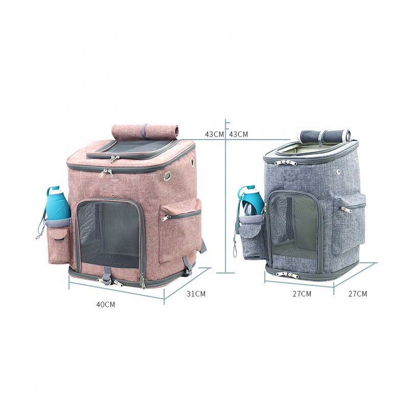 New Products Private Label Pet Expandable Cat Bag Pack Carrier Backpack