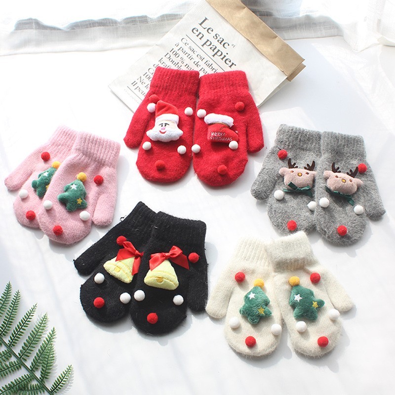 Christmas Cute Cartoon Mittens Gift Winter High Quality Keep Warm Children Gloves & Mittens