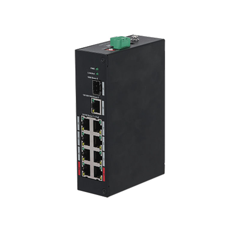 10-портовый неуправляемый 96W 8-канальный рое Switch, коммутатора Ethernet сетевой коммутатор сетевой видеорегистратор Dahua PFS3110-8ET-96