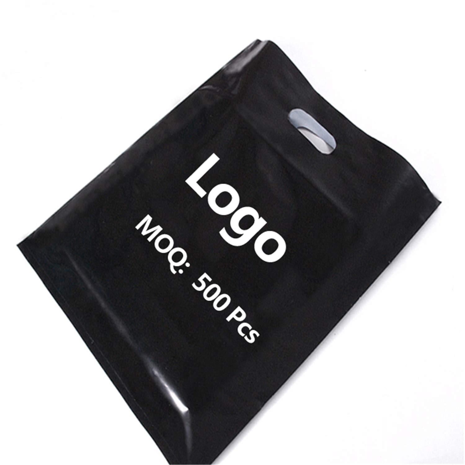 Custom Plastic Shopping Bag with Logo Printing 8"x 12" Retail Shopping Goodie Bag 500 Pcs