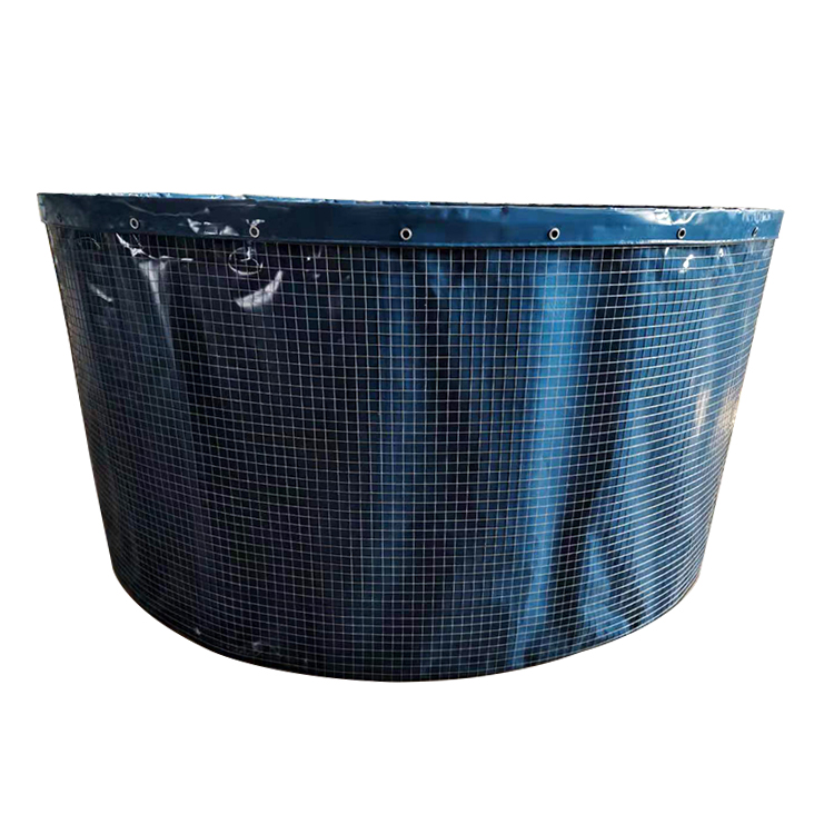 Beauty cheap 5000l round Stainless steel wire mesh tarpoline fish transport tank tarpaulin pond