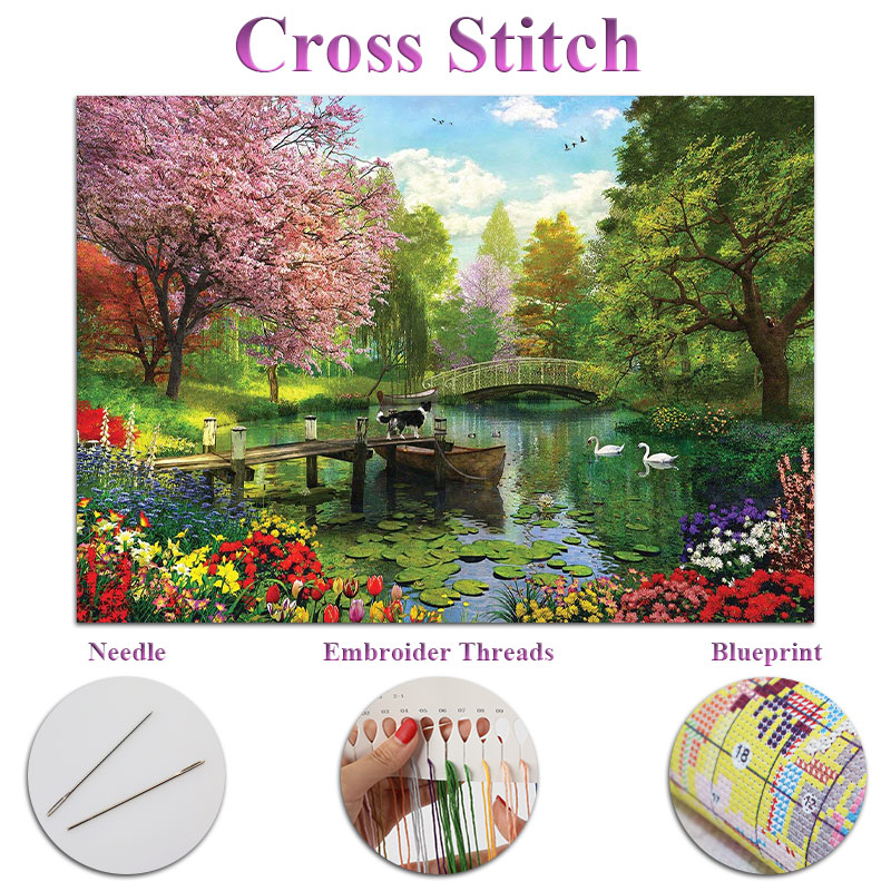 Customized Wall Paintings Cross Stitch Canvas Art Home Decorative Cross-Stitch Kits for Adults