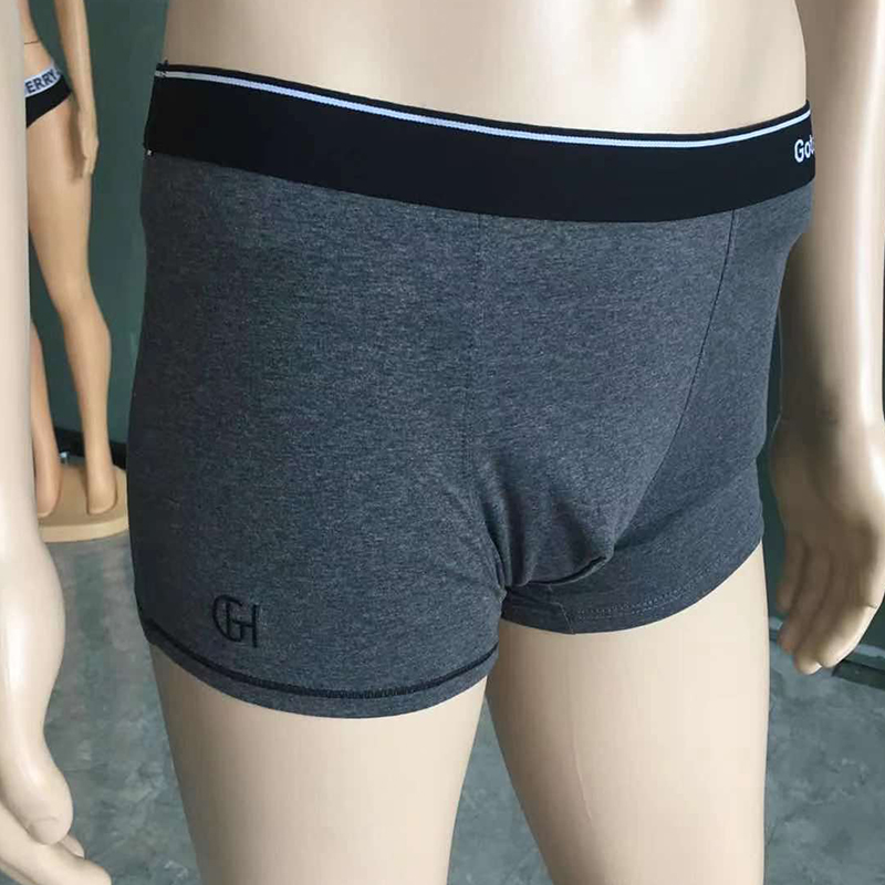 Cuecas Custom Logo Men's Boxer Briefs Antibacterial Knitted Breathable Comfortable Cotton Underwear For Men