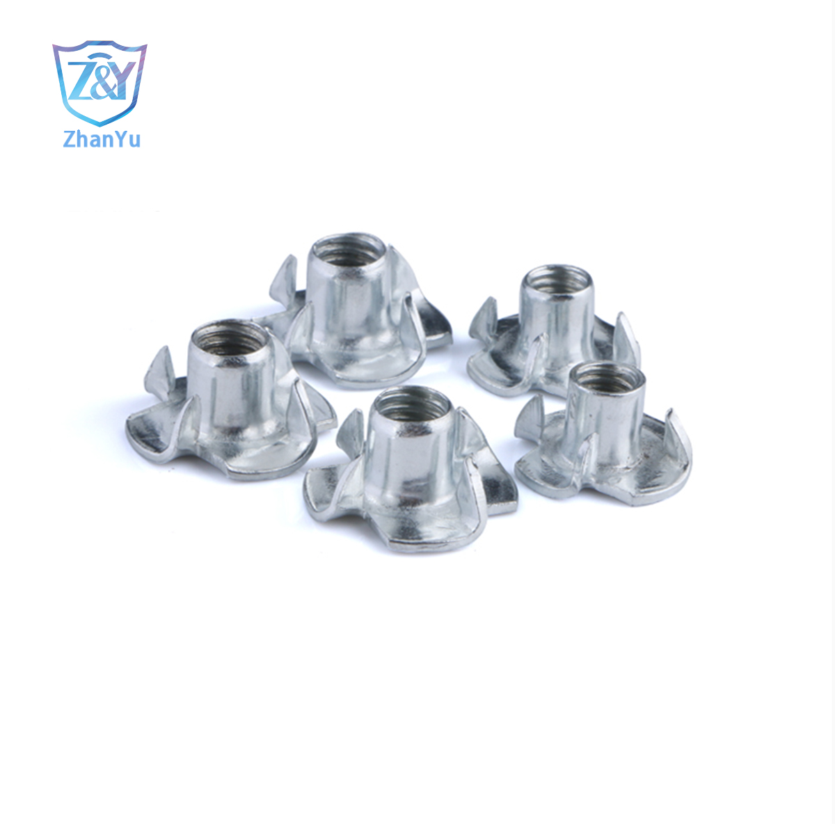 1/4 "/3/8"/5/16 "из оцинкованной стали/нержавеющая сталь 4 зубец тройник гайки коготь гайки для мебели