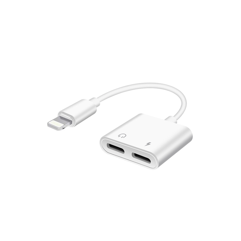 For Lighting To 3.5mm Jack Usb Audio Adapter Jack Adapter Headphone 2 In 1 Headphone Adapter For Iphone