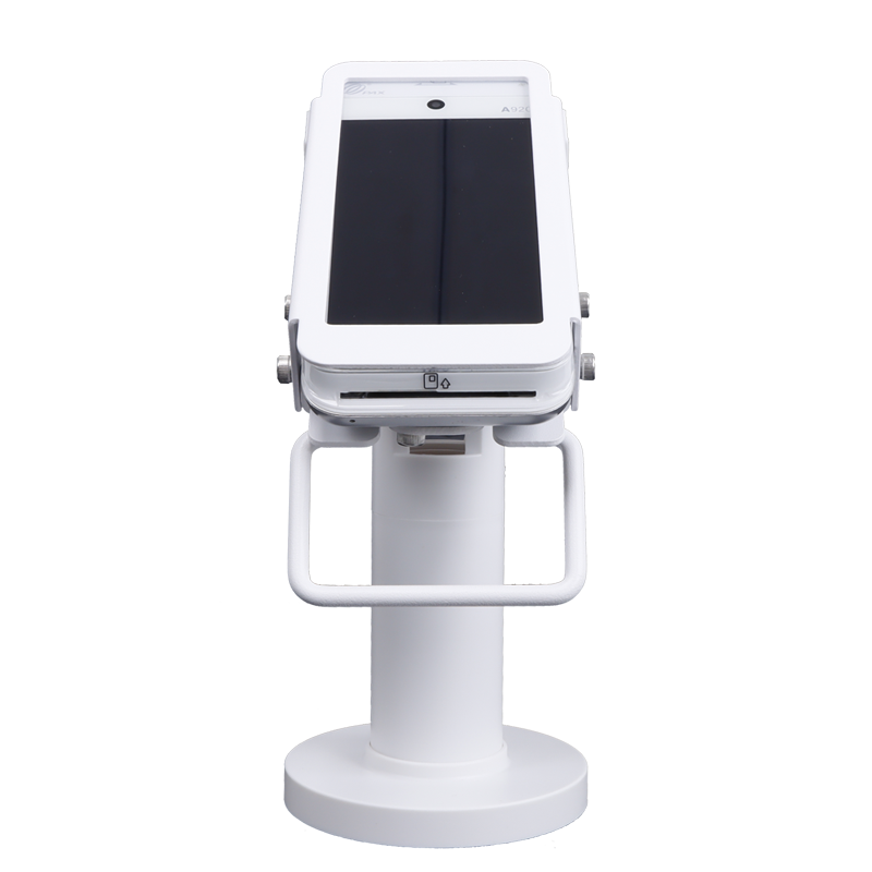 With handle anti-theft POS terminal stand adjustable POS swivel credit card display stand for A920 POS system