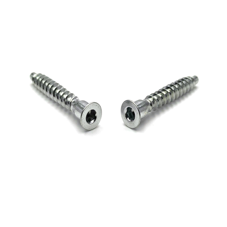 Factory Price Thread Furniture Screws 7*50 wood Screws Hexagon Socket Confirmat Screw