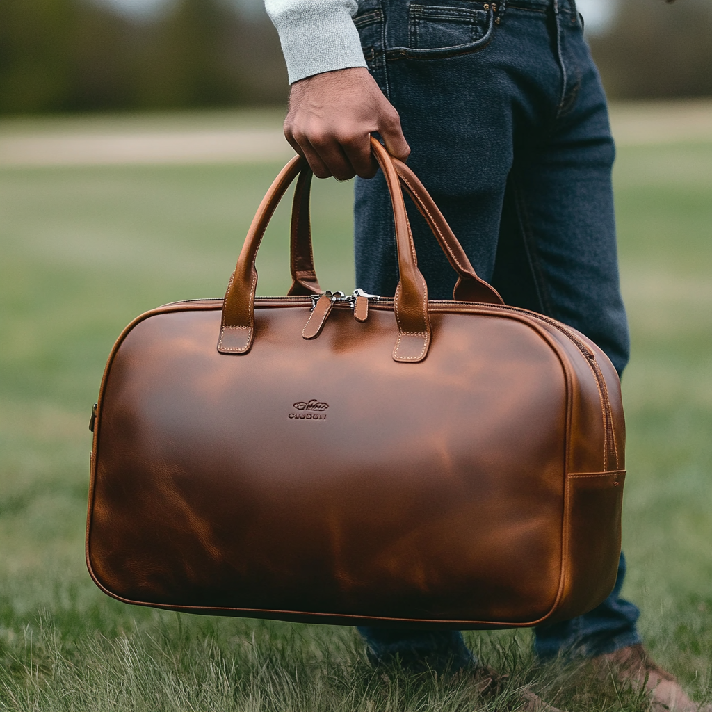 New Fashion Genuine Leather Luggage Travel Bag Large Capacity duffle bag