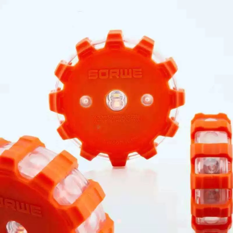 SENKEN Visible Mini Portable Rechargeable Police 360 Degree LED Road Flares Flashing Warning Magnetic Cycling Lamp Warning Light