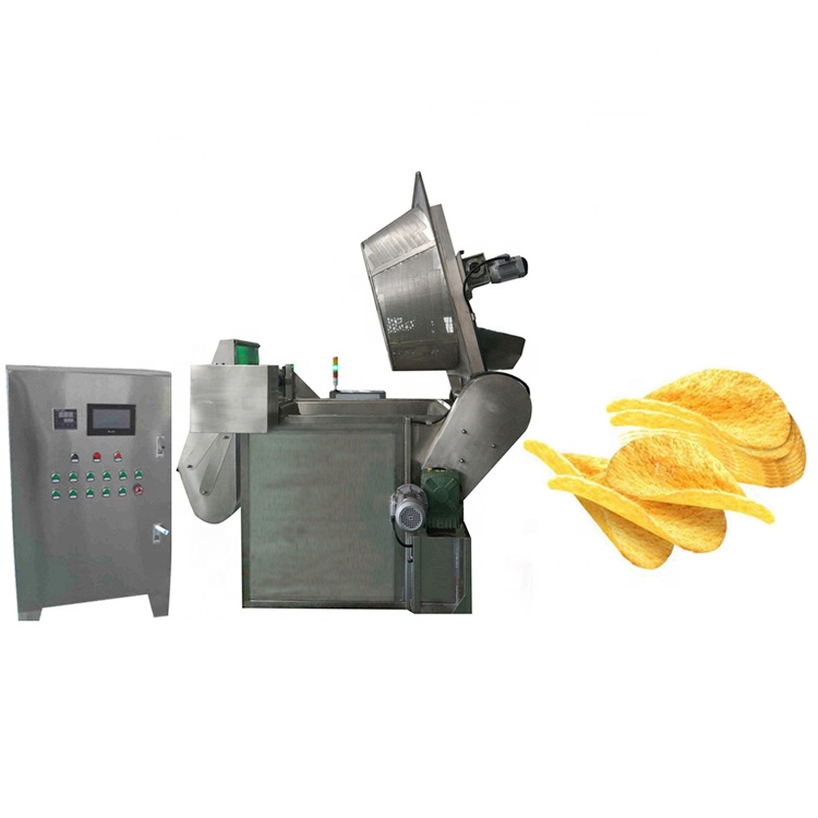 Industrial batch frying snack food machinery batch gas fryer for snacks