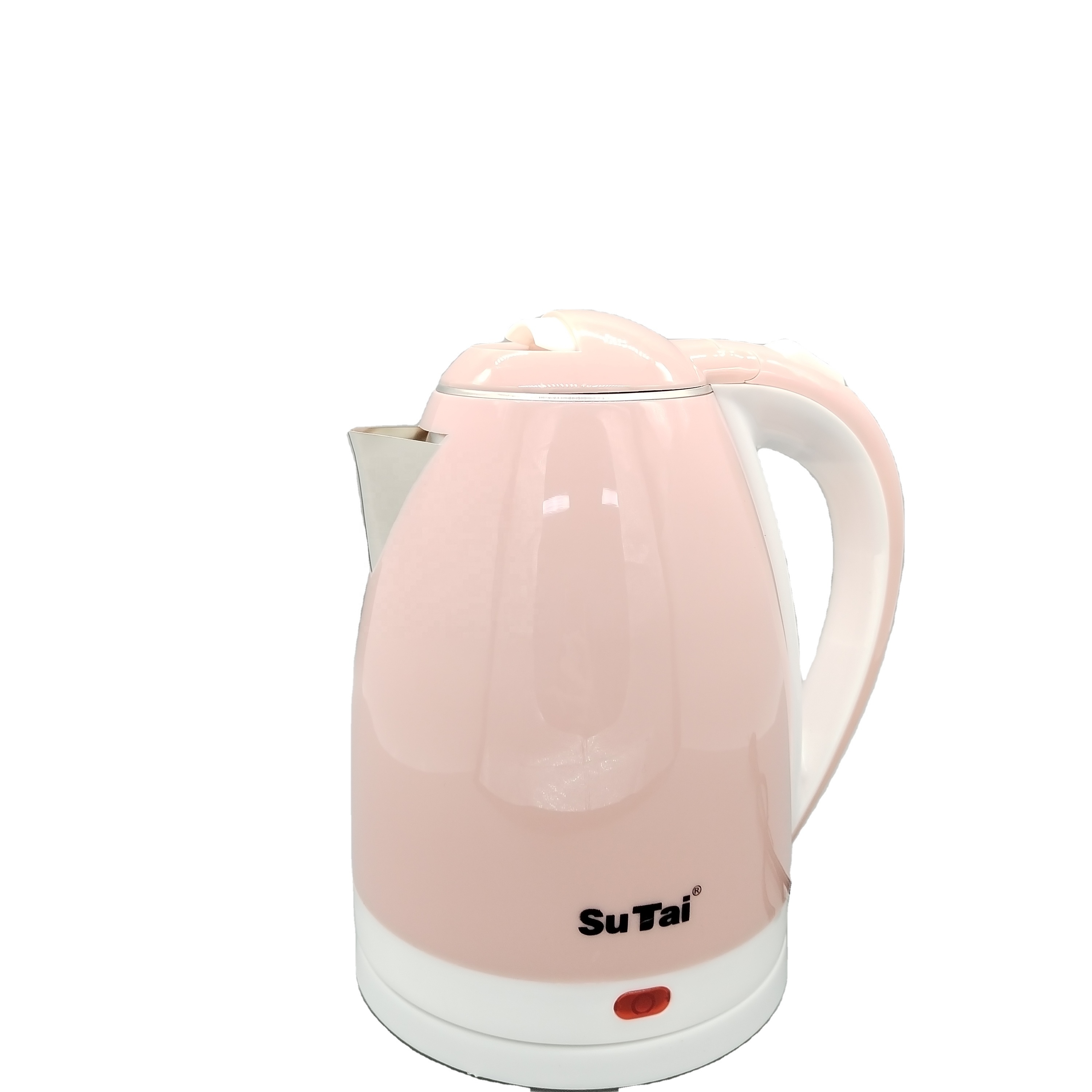 Sutai 2024 New Design Electric Stainless Steel Boiler Kettle Smart Kitchen Appliance for Tea Pink Color Ready Stock Breakfast