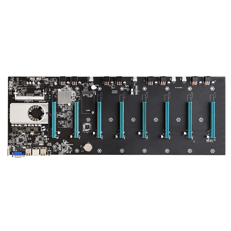 Материнская плата 8 Gpu S37 T37 D37 8gpu 8 pcie Intel847 1037u Ddr3, Встроенная Материнская плата ЦПУ, поддержка Rtx 3070 3080 3090 Gpu