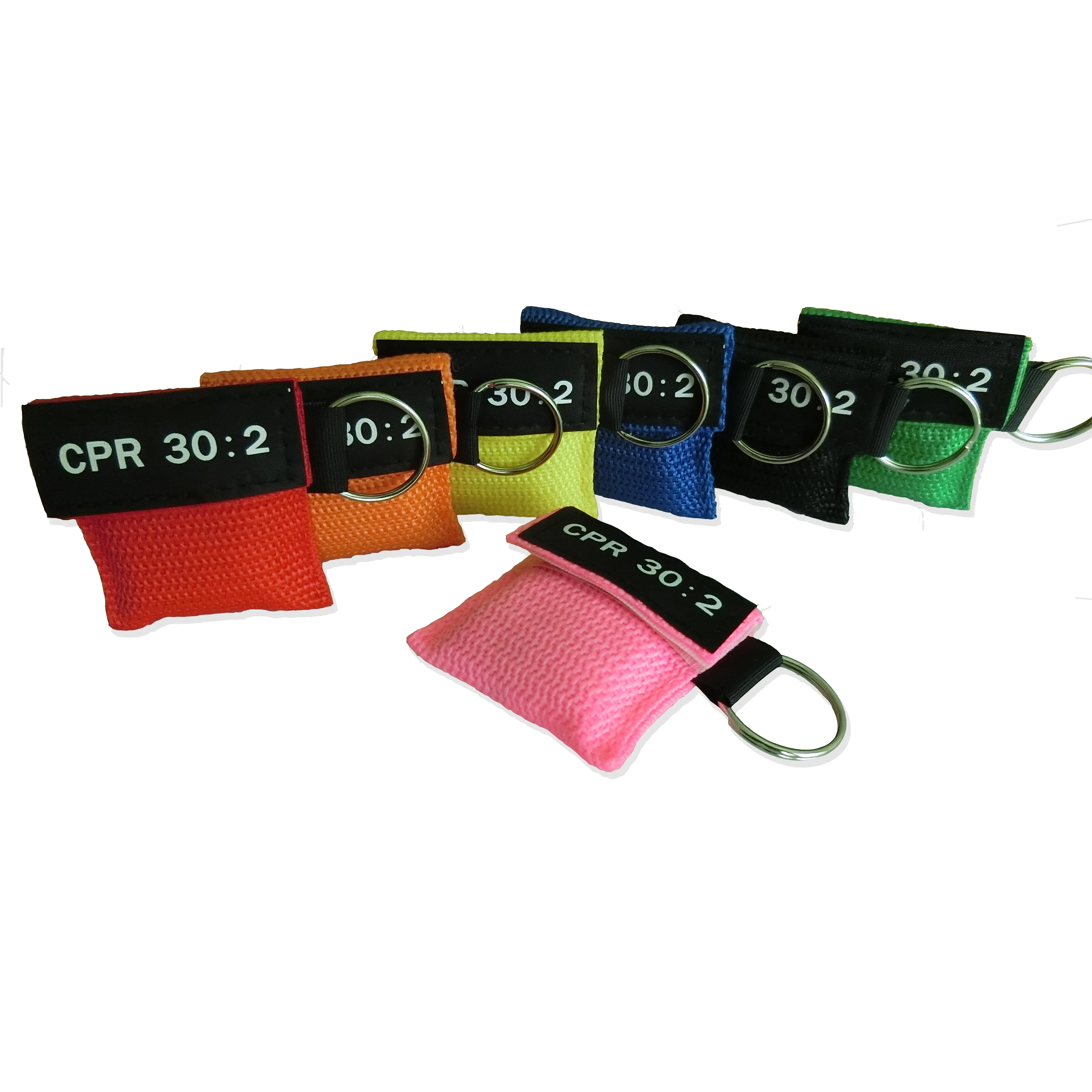 Emergency Survive Tool 30:2 CPR Resuscitator Mask With Pocket Keychain First-aid Skill Training Face Shield One-way Valve