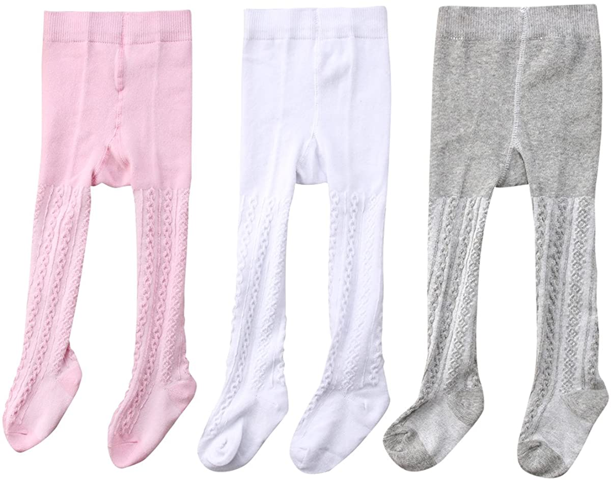 JR-843 Tights Knit Leggings Stocking High Quality Solid Color Cotton Kids Baby Girls Pantyhose