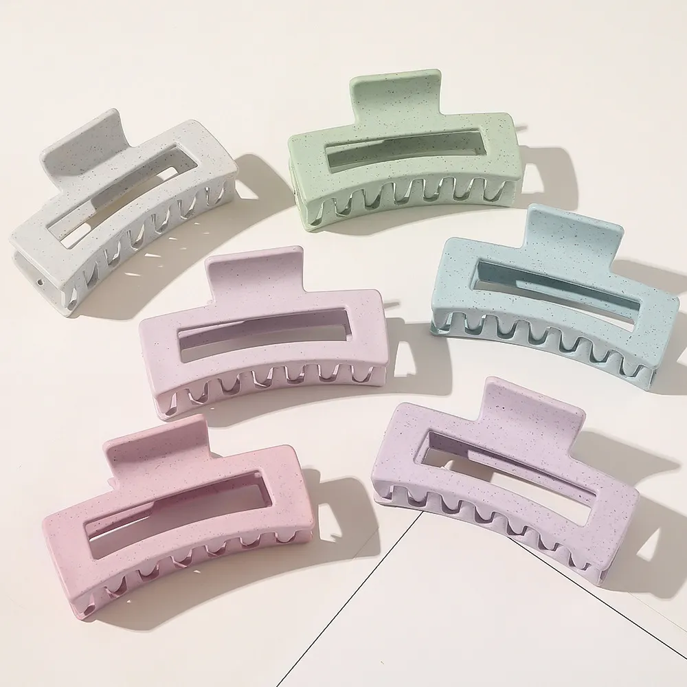 wholesale Frosted square hair claw Woman Imported hair accessories Acrylic jelly Matte hair claw clips