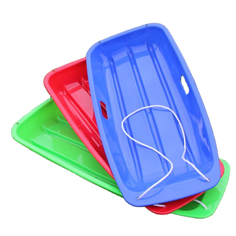heave duty 38 inch plastic snow sled kids sledge adults Kids grass Glider Toboggan Sliding Outdoor With Rope