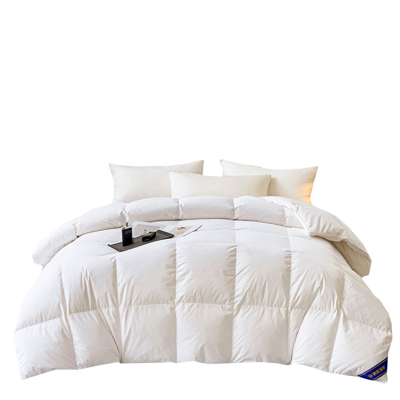 100% Advanced Goose down Comforter Quilted Cotton Quilt Cover Solid Color Winter Thick Blanket Warm and Comfortable