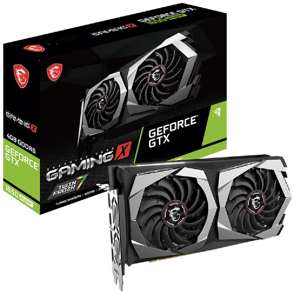 Игровые видеокарты M S I GTX 1650 с отличными вентиляционными отверстиями XS OC 4G с 4 Гб GDDR6 128 бит