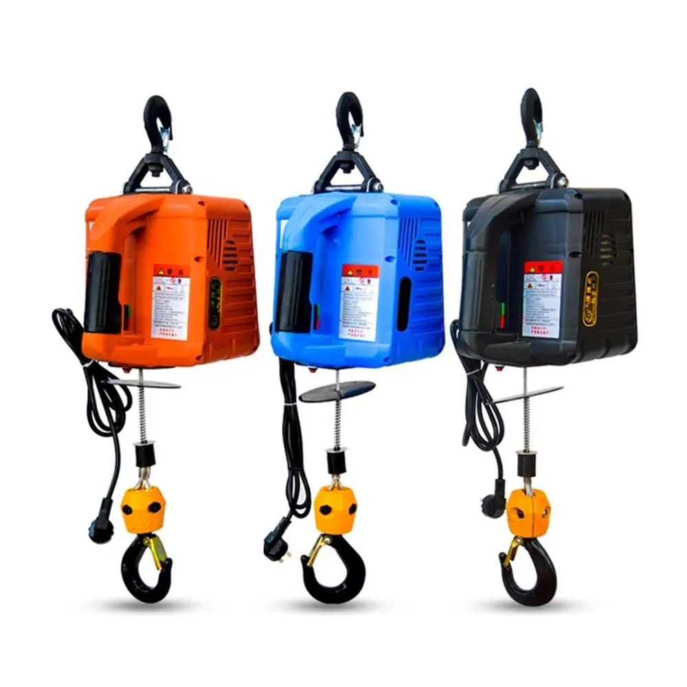 220V / 50Hz 500KGX7.6M 200KGx19M Portable Electric Small Winch Lifting Traction Hoist Infrared Remote Control Tensioning Machine
