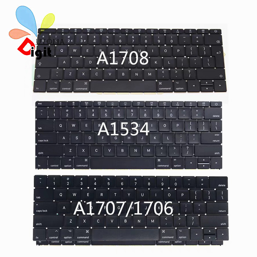 Тестированная Клавиатура для ноутбука Macbook a1706 a1707 a1708 a1534