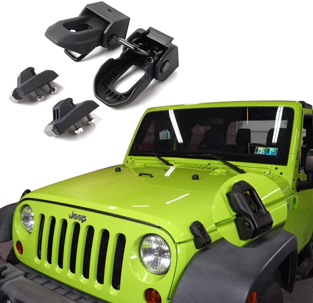 Для Jeep Wrangler JL Оригинальная Черная защелка из нержавеющей стали комплект защелки капота для Jeep Wrangler 2007-2018 JK JL