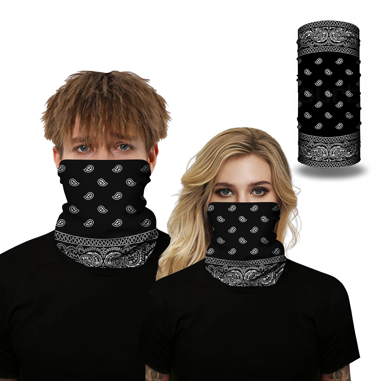 Sports Mask Totem Digital Printing Sports Mask Sweat Absorbing Bib Wristband Magic Scarf Cycling Mask