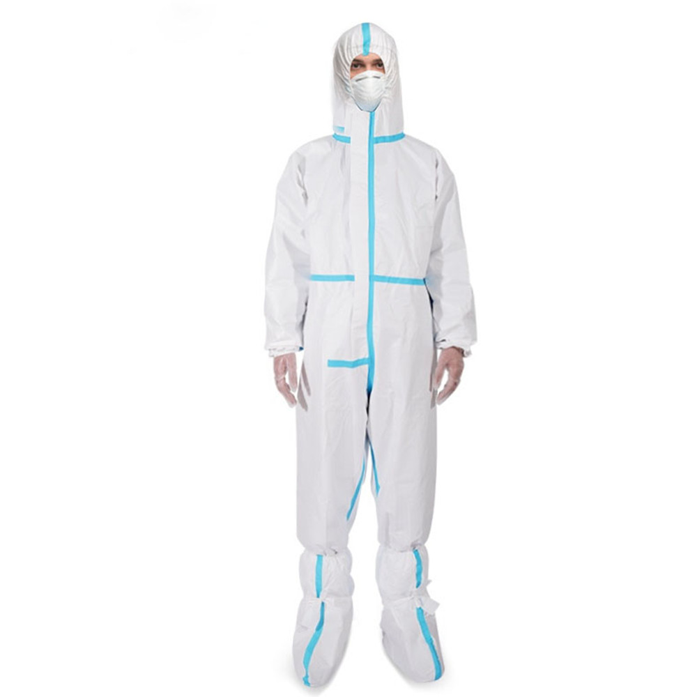 Adult Disposable Isolation Surgical Gowns with Rib Cuff Non-Woven Medical Supplies Sets PP Material