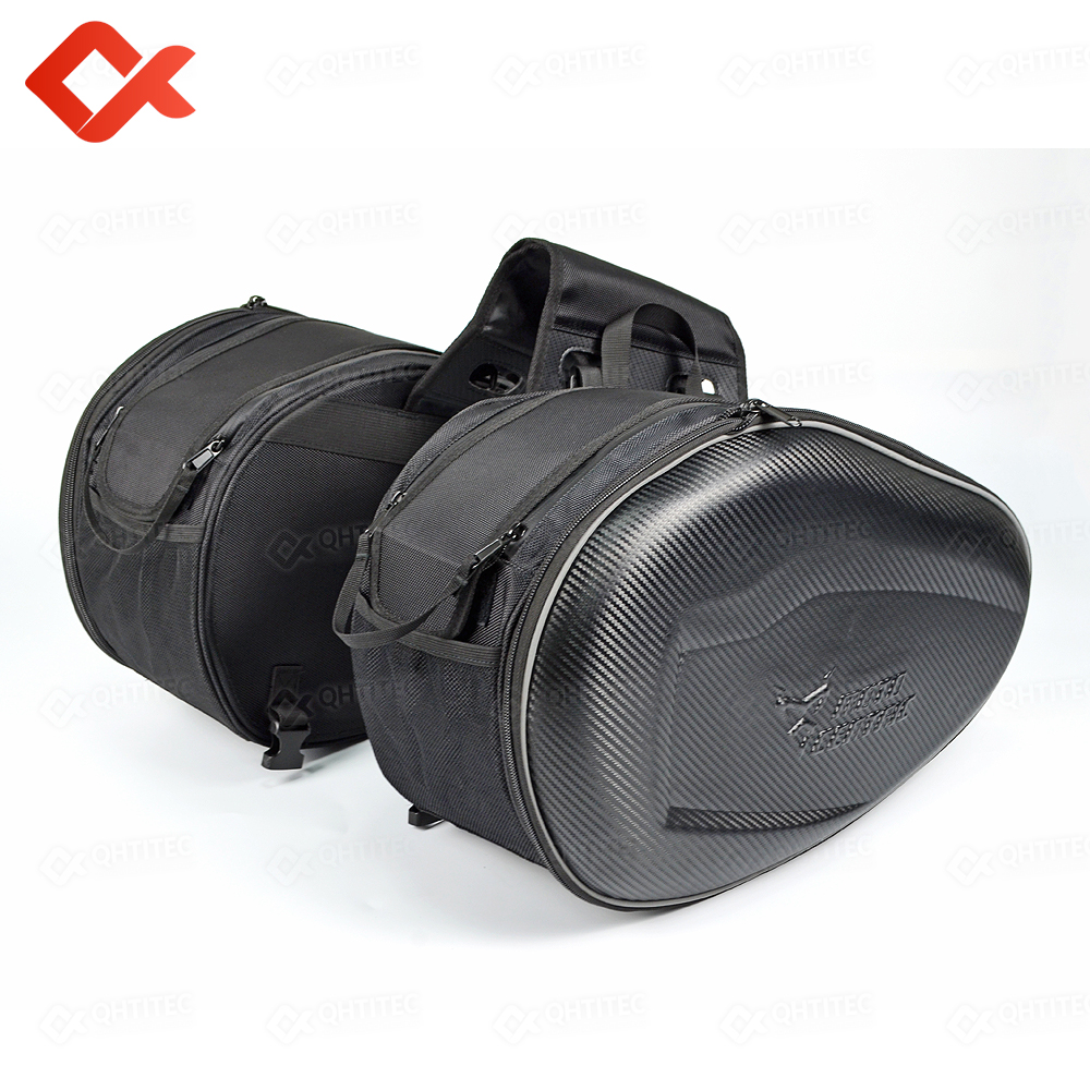 Carbon Fiber Motorcycle Saddlebags Waterproof Motorcycle Tail Motorbike Rear Seat Bag