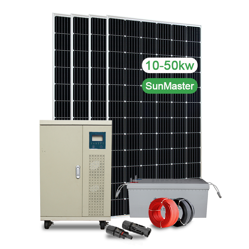 Sunmaster фирменные 30KW домашней энергии фотоэлектрических Комплект Гибридный вне сетки Солнечная энергия Система