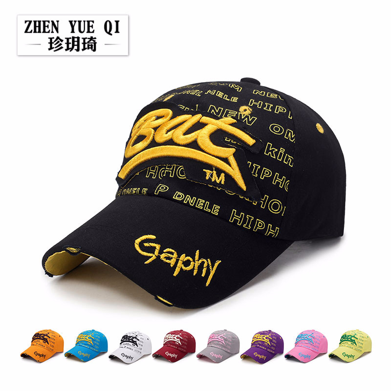 Plastic Raw Materials Spring new hole baseball cap men's 3D embroidery bat patching Sun Hat Women's outdoor sun hatPC