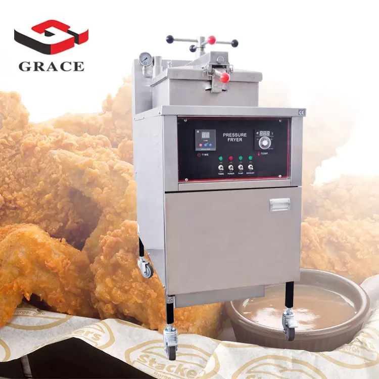 Grace Commercial CE certificated Stainless steel KFC 25L Electric/Gas Fried Fryer Chicken Pressure Fryers