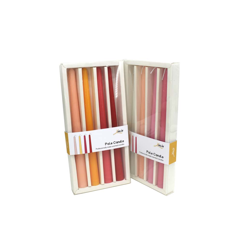 Luxury Taper Candles 4-Packs 8-Hour Soy Beeswax Paraffin Wax for Christmas Smokeless and Smokeless for Dinner and Wedding