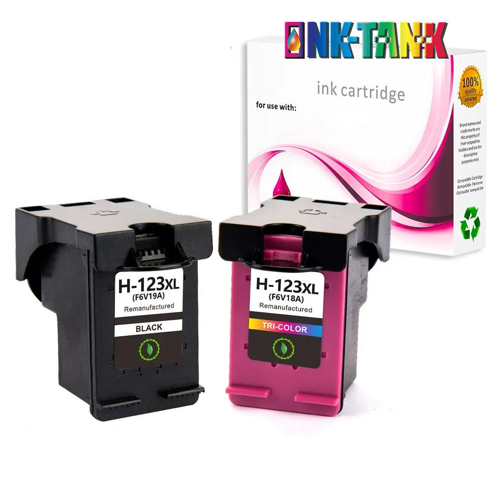 INK-TANK 123 XL 123XL Black Premium Remanufactured Color InkJet Ink Cartridge for HP123XL for HP123 for HP Deskjet 2130 Printer