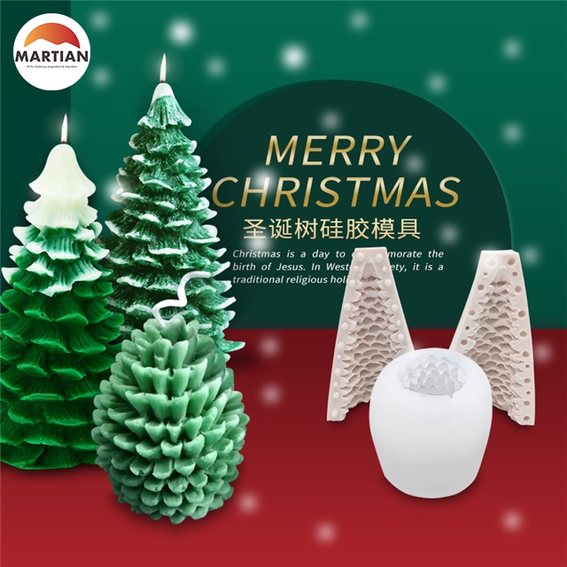 Tree Silicone Resin Molds Christmas Mousse Cake Decoration DIY Candle Mold Soap Mould Chocolate Fondant Moulds Silicon Mouldings