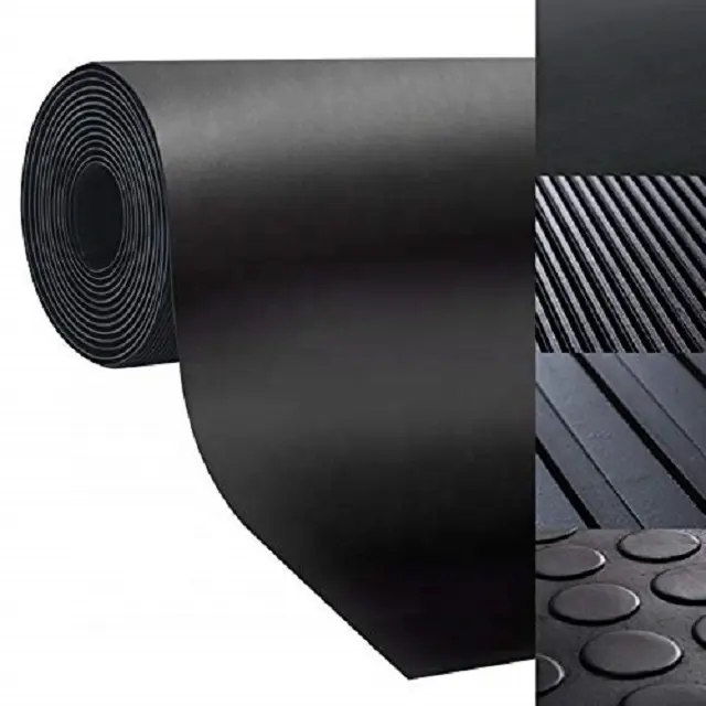 Abrasion Resistant Variable Patterned Black Rubber Conveyor Belt Rubber Sheet for Stone / Wood Industry